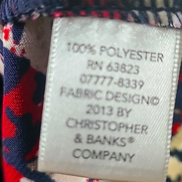 CJ Banks Sleeveless Patterned Multicolor Top, Size 1X - Picture 9 of 9